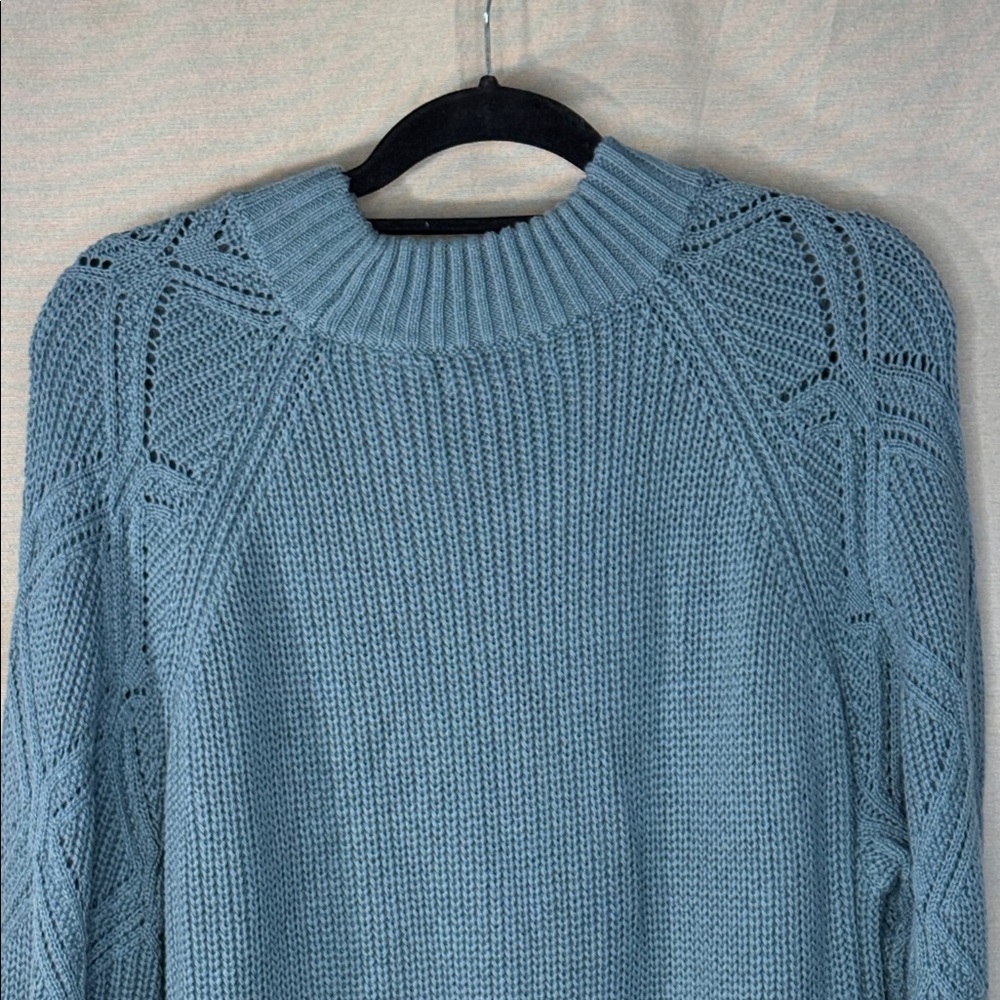 Architect Sweater Blue Cowl Neck Tunic Length in Size 1X & 2X NWT - Picture 8 of 14